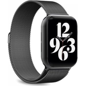 Puro Milanese Magnetic Band - Rustfrit Stålbånd Til Apple Watch 38/40/41 Mm (Sort)