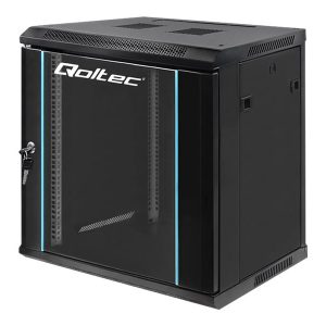 Qoltec - Rack Kabinet - Sort - 12U - 19"