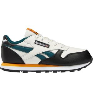 Reebok Sko - Leather - Chalk/Core Black/Semi Solar Gold