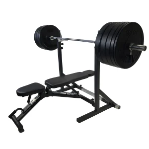 SQ&SN Styrkesæt 150 kg m. Bænk & Squat Rack