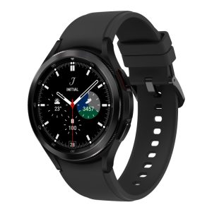 Samsung® | Galaxy Watch4 Classic - 46 Mm - Sort - Smart Ur Med Rillesportsbånd - Fluoroelastomer - Sort - Display 1.4" - 16 Gb - Nfc, Wi-Fi, Bluetoot