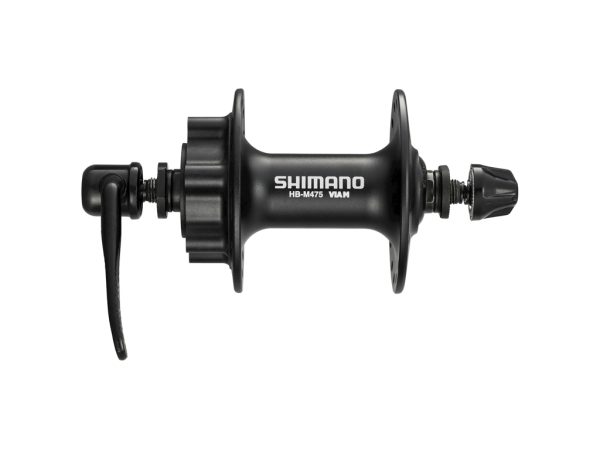 Shimano Deore - Fornav QR - HB-M475 - 6 bolt disk - 36 eger - Sort