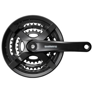 Shimano FC-TY501 - Kranksæt trippel 48-38-28 tands - 175mm pedalarme - Med chain guard