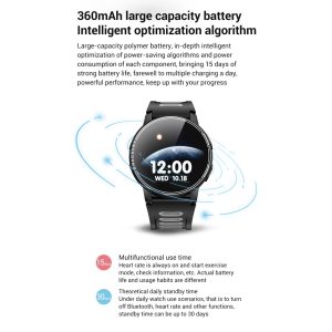 Smartwatch Senbono S20 Czarno-Szary (27681)