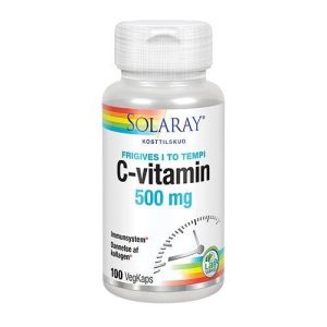 Solaray C-vitamin 500 mg - 100 kapsler