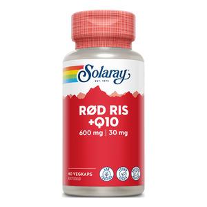 Solaray Rød Ris + Q10 - 60 kaps.