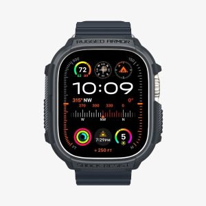 Spigen Rugged Armor, Boks, Smartwatch, Grå, Apple, Watch Ultra (49Mm) Watch Ultra 2 (49Mm), Termoplastisk Polyurethan (Tpu)