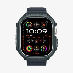 Spigen Rugged Armor, Boks, Smartwatch, Grøn, Apple, Watch Ultra (49Mm) Watch Ultra 2 (49Mm), Termoplastisk Polyurethan (Tpu)