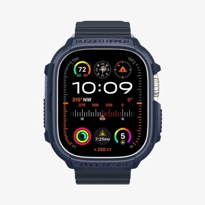 Spigen Rugged Armor, Boks, Smartwatch, Marineblå, Apple, Watch Ultra (49Mm) Watch Ultra 2 (49Mm), Termoplastisk Polyurethan (Tpu)