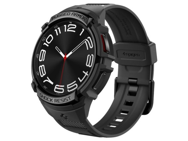 Spigen Rugged Armor Pro, Æske, Smartwatch, Sort, Samsung, Galaxy Watch 6 Classic (43Mm), Termoplastisk Polyuretan (Tpu)