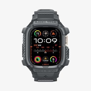 Spigen Rugged Armor Pro, Boks, Smartwatch, Grå, Apple, Watch Ultra (49Mm) Watch Ultra 2 (49Mm), Termoplastisk Polyurethan (Tpu)