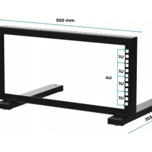 Stalflex Rack Stand 19" 4U Black Str19-4U-B