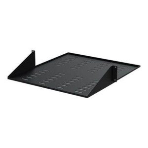 StarTech.com 2 Post Server Rack Shelf - Vented - Center Mount - Black - Supports up to 75 lb. - 2 post Network Rack Shelf rack shelf - 2U