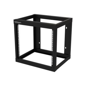 StarTech.com 9U Wall-mount Rack - Open Frame - 2 Post - 18 in. Deep - Steel - Black - EIA 310 - 175 lb. (80 kg) Weight Cap rack - 9U