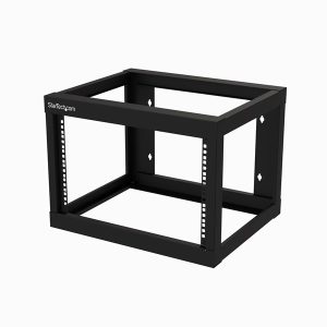 StarTech.com RK619WALLO 2-Post 6U Heavy-Duty Wall-Mount Network Rack 19" Open Frame Server Rack 18" Deep Wall Mount Data Rack