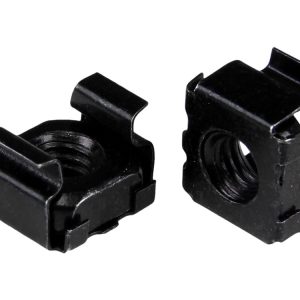 Startech.Com 10-32 Cage Nuts - 50 Pack - Rack Mount Clip Nuts - For Square Hole Server Rack - Black (Cabcagenuts1032) - Burmøtrik - Sort (Pakke Med 5