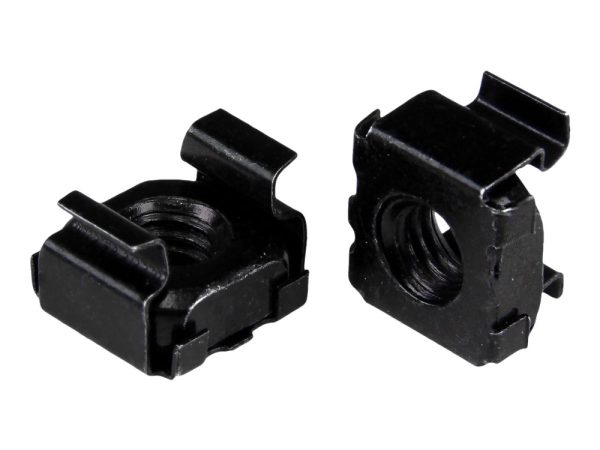 Startech.Com 10-32 Cage Nuts - 50 Pack - Rack Mount Clip Nuts - For Square Hole Server Rack - Black (Cabcagenuts1032) - Burmøtrik - Sort (Pakke Med 5