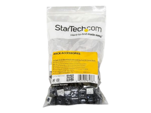 Startech.Com 10-32 Server Rack Screws - 50 Pack - Network Rack Screws And Clip Nuts For Rack Mount Server Cabinet Or Enclosure (Clpscrw1032) - Skruer