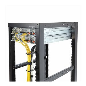 Startech.Com 1U Vertical 1.8 X 3.9In Server Rack Cable Management D-Ring Hook W/ Flexible Opening - Network Rack-Mount Cord Organizer Ring (Cmhook1un