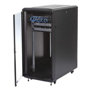 Startech.Com 25U Network Rack Cabinet On Wheels - 36In Deep - Portable 19In 4 Post Network Rack Enclosure For Data & It Computer Equipment W/ Casters