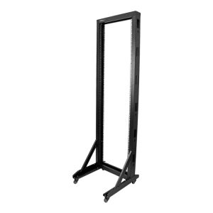 Startech.Com 42U Mobile Open Frame Network Rack With Wheels- 663Lbs - 2 Post 19" Portable Rack For Computer, Av, Media, It Equipment (2Postrack42) -