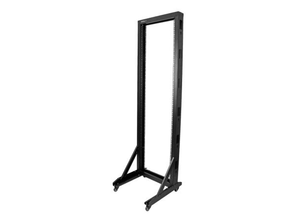 Startech.Com 42U Mobile Open Frame Network Rack With Wheels- 663Lbs - 2 Post 19" Portable Rack For Computer, Av, Media, It Equipment (2Postrack42) -