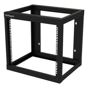 Startech.Com 9U 19" Wall Mount Network Rack 17" Deep 2 Post Open Frame For Server Room/Data/Av/It/Communication/Computer Equipment/Patch Panel W/ Cag