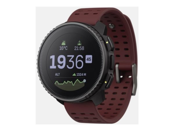 Suunto Vertical - Glasfiberforstærket Polyamid - Sportsur Med Rem - Silikone - Håndledsstørrelse: 125-175 Mm - Display 1.4" - Bluetooth - 86 G - Ruby