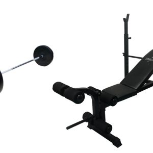 TITAN LIFE Essential Bench II med 80 kg vægtstangssæt - FRI FRAGT - Til styrketræning