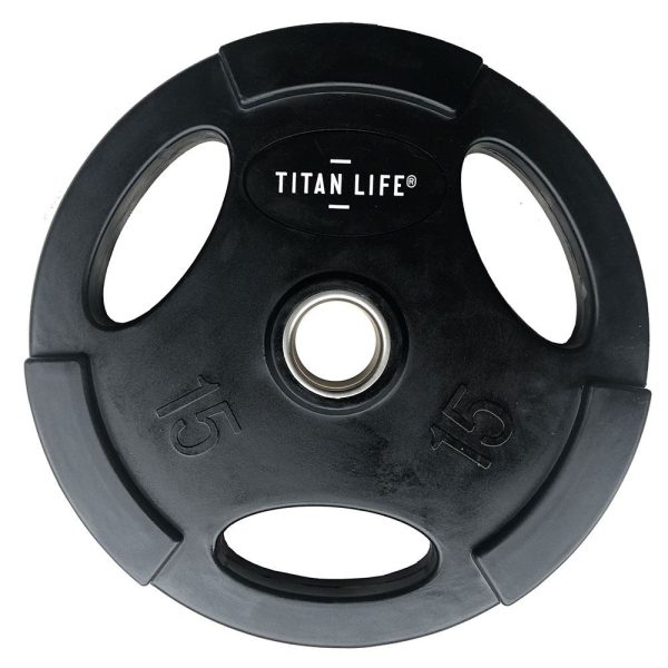 TITAN LIFE Weight Disc Vægtskive 15 kg Rubber Ø50mm Black