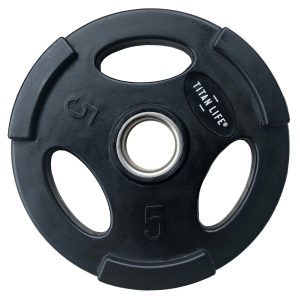 TITAN LIFE Weight Disc Vægtskive 5 kg Rubber Ø50mm Black