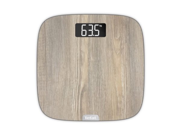 Tefal Origin Pp1600v0, Electronic Personal Scale, 160 Kg, 100 G, Wood, Kg, Oval