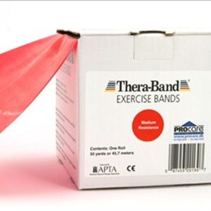 Thera-Band elastik bånd 45m (Rød - Medium)