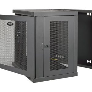 Tripp Lite 12U Wall Mount Rack Enclosure Server Cabinet Swinging Hinged Door Deep - Rack Kabinet - Vægmonterbar - Sort - 12U - 19"