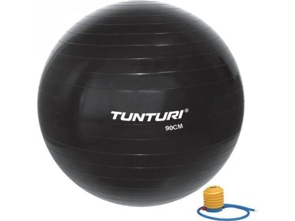 Tunturi Gymball Træningsbold Med Pumpe 90 Cm, Sort