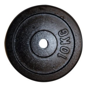 Vægtskive i jern - 10 kg (30 mm) (2. sortering)