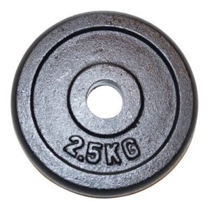 Vægtskive i jern - 2,5 kg (30 mm) (2. sortering)