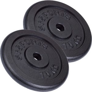 Vægtskiver - sæt 20kg (2x10kg), 30/31mm, sort