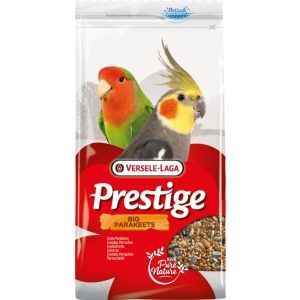 Versele-Laga Big Parakeets 1Kg, Frø, 1 Kg, Parrot, Vitamin D3, Yellow Millet 33.5%, Shelled Oats 13%, Red Millet 10%, Kardi 8%, Canary Seed 6%, Strip