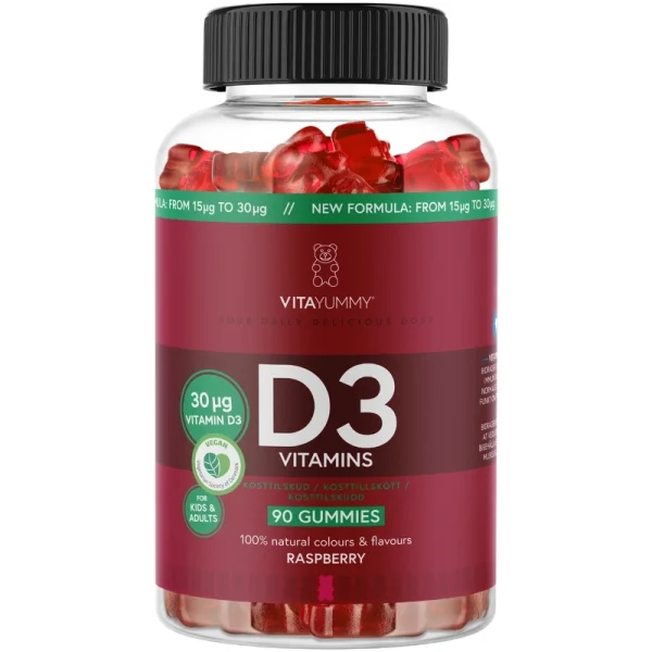 VitaYummy Vitamin D3 Raspberry 90 Pieces