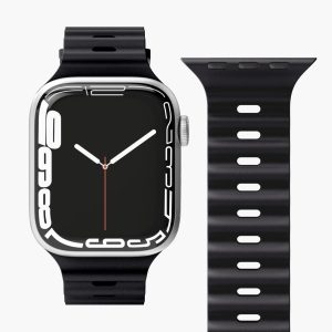 Vonmählen Wave Band, Band, Smartwatch, Sort, Apple, Apple Watch 38 Mm | 40 Mm | 41 Mm, Silikone