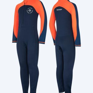 Watery våddragt til børn - Calypso Full-Body - Orange/blå - Våddragt til paddleboard/SUP