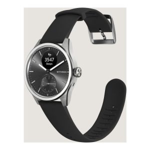 Withings Scanwatch 2 - 42 Mm - Rustfrit Stål - Hybrid-Smartwatch Med Bånd - Fluoroelastomer - Håndledsstørrelse: 163-239 Mm - Monokrom - Bluetooth -