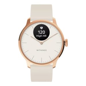 Withings Scanwatch Light - 37 Mm - Roseguld Rustfrit Stål - Smart Ur Med Bånd - Fluoroelastomer - Håndledsstørrelse: 146-211 Mm - Monokrom - Bluetoot