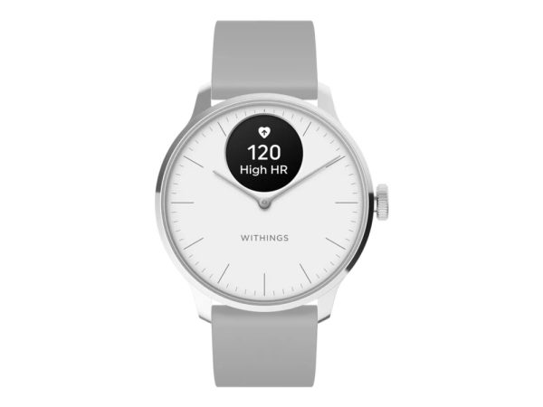 Withings Scanwatch Light - 37 Mm - Rustfrit Stål - Smart Ur Med Bånd - Fluoroelastomer - Håndledsstørrelse: 146-211 Mm - Monokrom - Bluetooth Le - 27