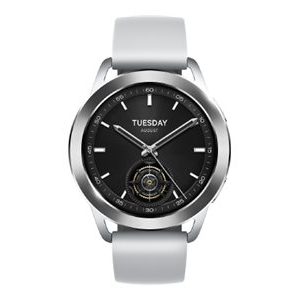 Xiaomi Watch S3 - Smart Ur Med Rem - Fluororubber - Håndledsstørrelse: 140-210 Mm - Display 1.43" - Nfc, Bluetooth - 44 G - Sølv