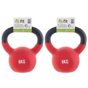 &Fit kettlebells - 6 kg - 2 stk.