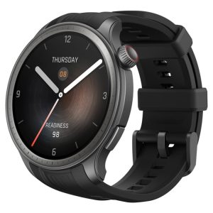 Amazfit Balance - Aluminiumslegering - Smart Ur Med Rem - Flydende Silikonegummi - Håndledsstørrelse: 140-215 Mm - Display 1.5" - Bluetooth, Wi-Fi -