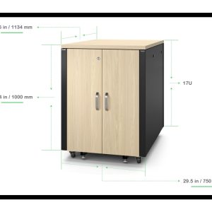 Apc Netshelter - Rack (Vandret( - Lydtæt - Ac 230 V - Ahornfarvet - 17U - 19"