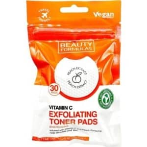 Beauty Formulas Beauty Formulas_Exfoliating Toner Pads Gennemblødte Eksfolierende Pads Med C-Vitamin 30 Stk.